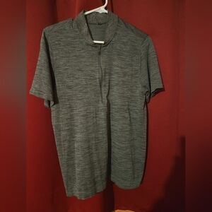 Lululemon Gray Half-Zip Short Sleeve Shirt